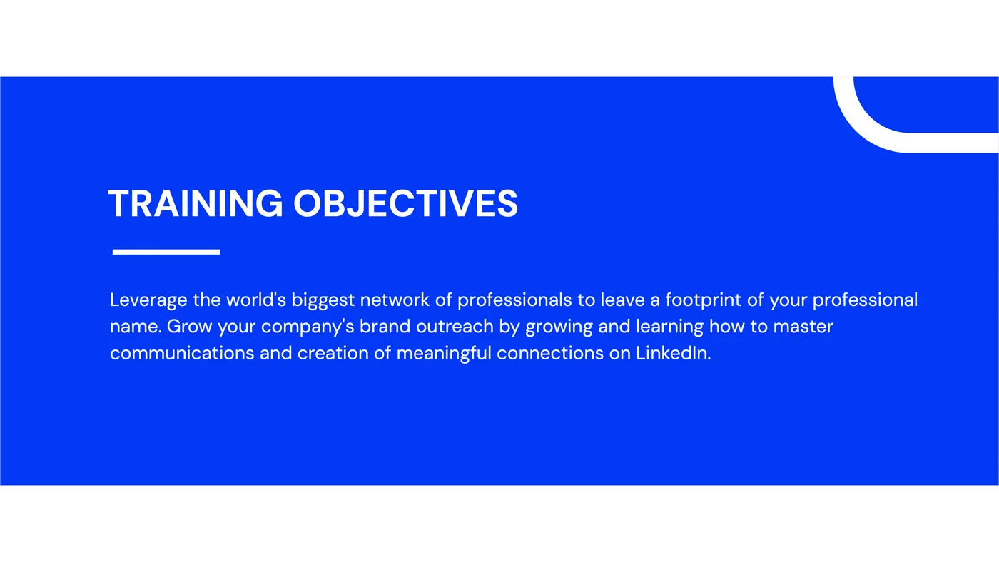 Training objectives