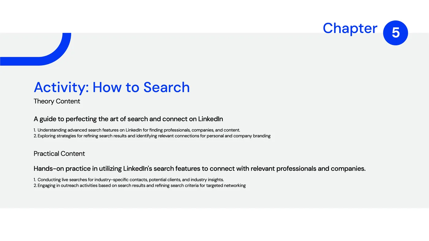 Chapter 5 — Activity: how to search
