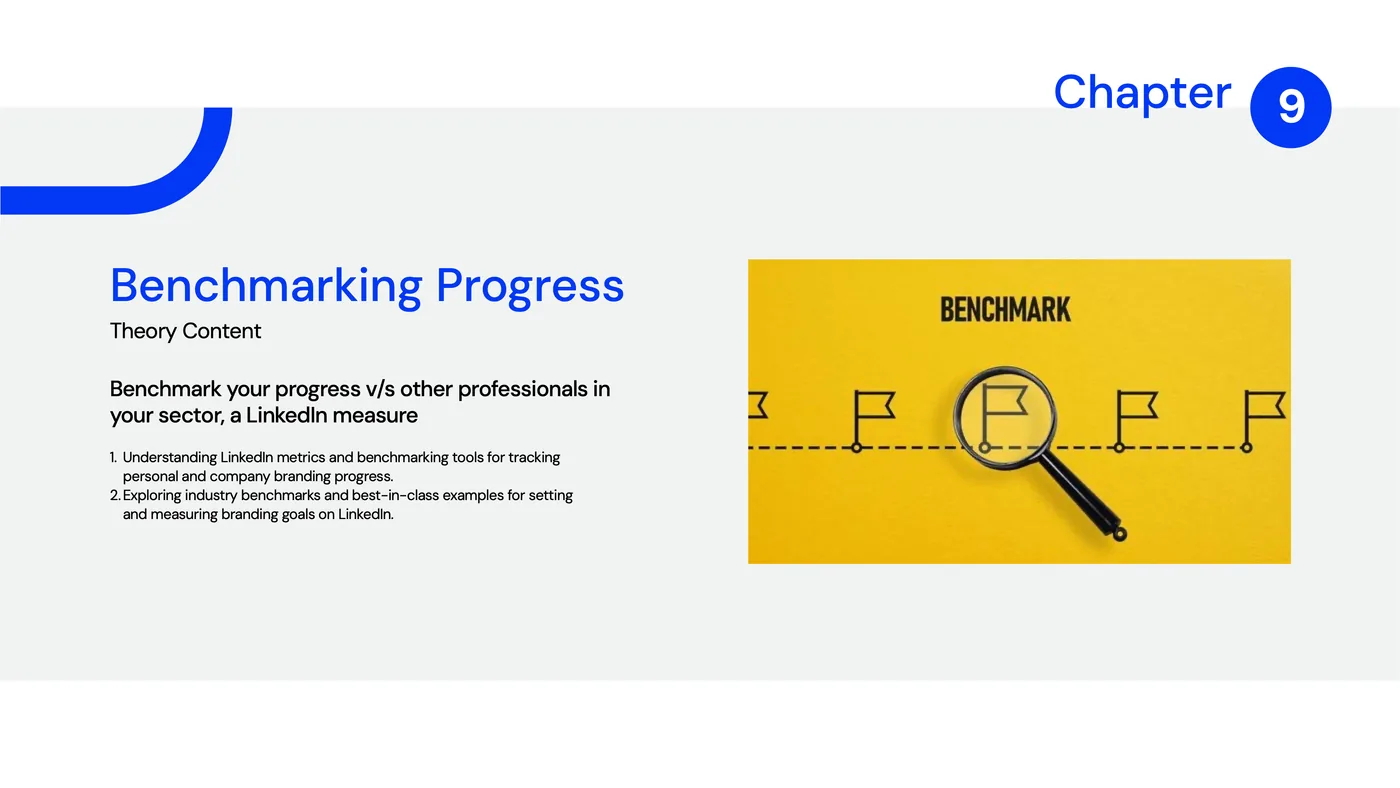 Chapter 9 — Benchmarking progress