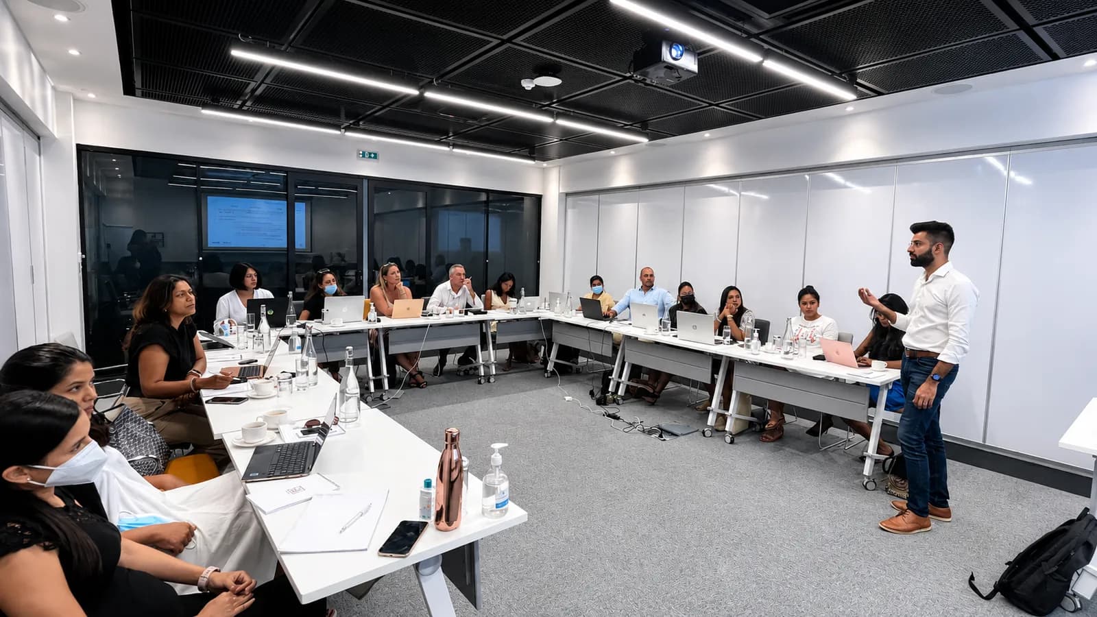 Noor Sheriff delivering a real-estate web & SEO training to the Mauritius Sotheby's International Realty team
