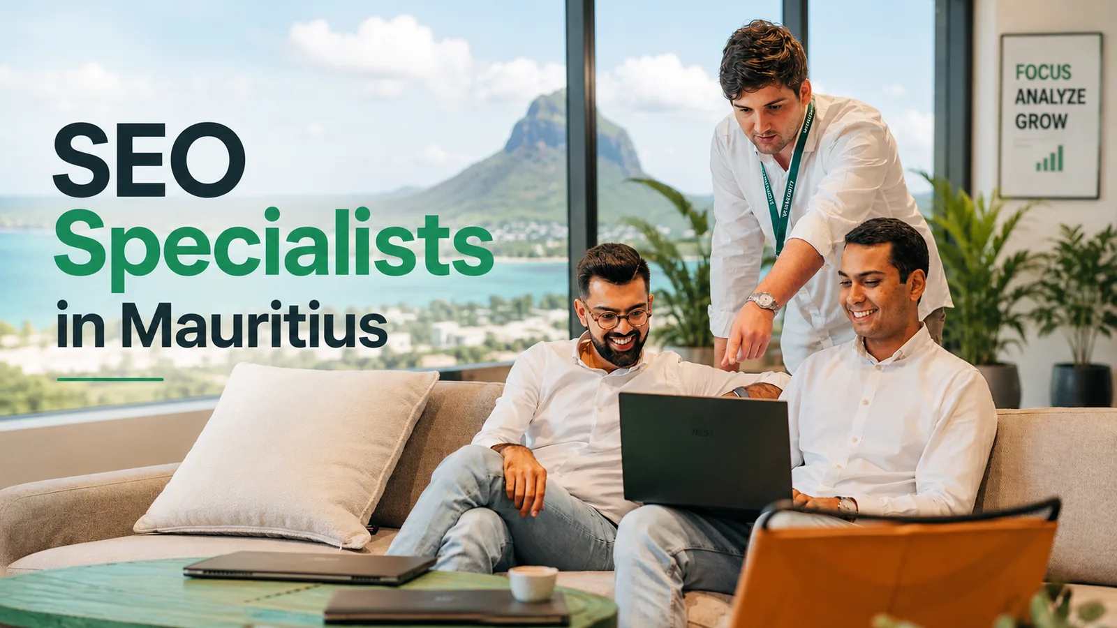 SEO Specialists Mauritius | SEO Company Mauritius | Lean Search Floreal Office | Noor Sheriff Simon Scrive Rodney Napaul