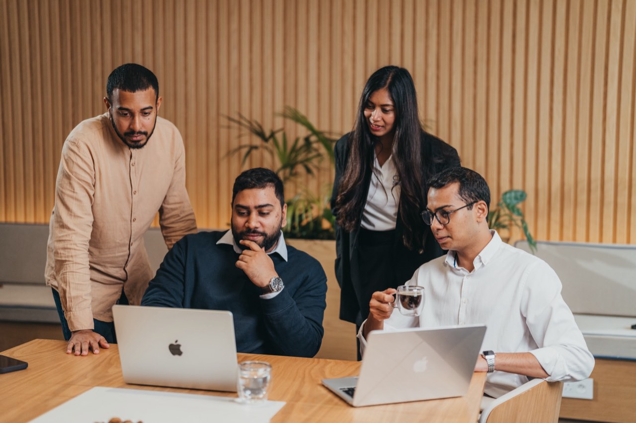 The Lean Search web and SEO team reviewing a build together